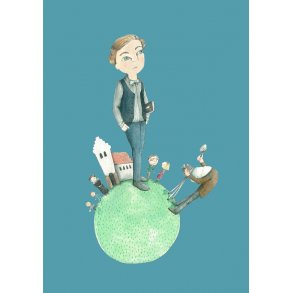 Lejlighedskort , konfirmation dreng A5 med konvolut