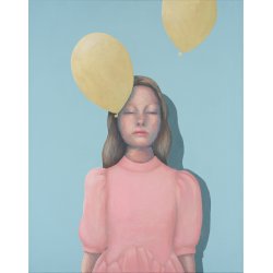 THE PINK DRESS, AKRYLMALERI