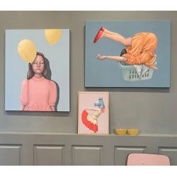 VASKETJSKURV , AKRYLMALERI